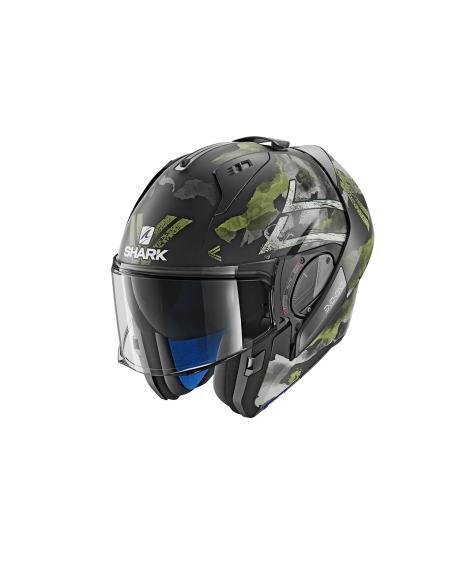 casco moto modulare SHARK evo one 2 nero verdone vendita online Como