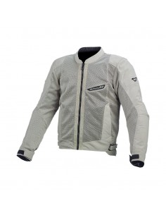 giacca moto traforata MACNA Velocity grigio chiaro vendita online Como
