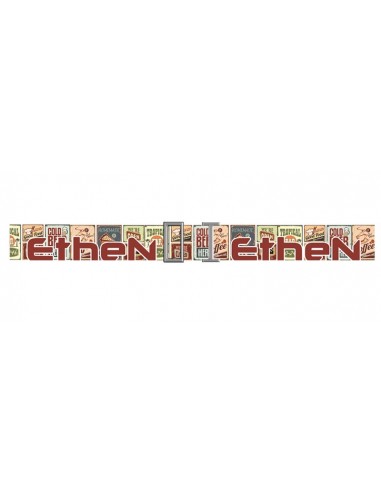 ACCESSORI MASCHERA CROSS ETHEN ELASTICO STAMPATO VINTAGE INSEGNE / SIGNS vendita online Como